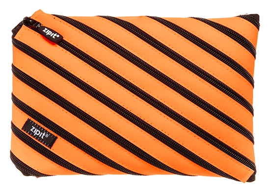 Rechizite scolare, Penar cu fermoar, ZIPIT Neon Jumbo - portocaliu - vectordirect.ro