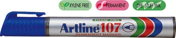 Pixuri Pilot, Permanent marker ARTLINE 107, corp plastic, varf rotund 1.5mm - albastru - vectordirect.ro