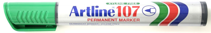 Toate produsele, Permanent marker ARTLINE 107, corp plastic, varf rotund 1.5mm - verde - vectordirect.ro