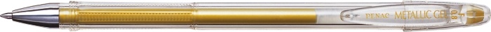Toate produsele, Pix cu gel PENAC FX-3 Metalic, 0.8mm, con metalic, corp transparent - scriere auriu metalizat - vectordirect.ro