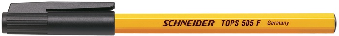 Markere, Pix SCHNEIDER Tops 505F, unica folosinta, varf fin, corp orange - scriere neagra - vectordirect.ro