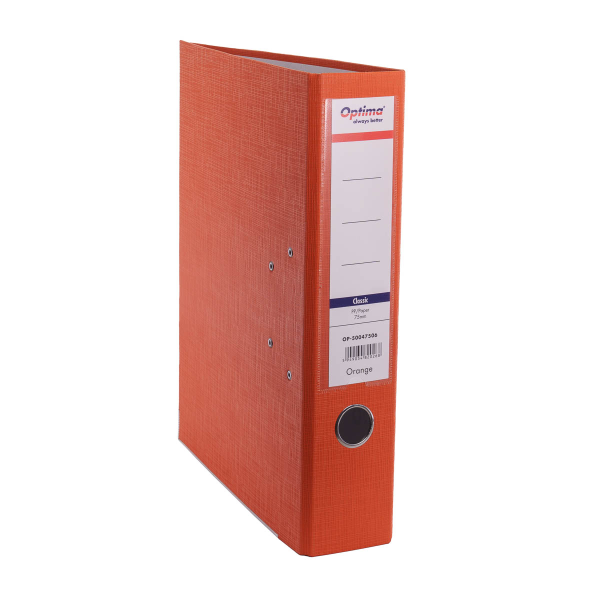 Optima, Biblioraft plastifiat 7,5 cm Optima Classic A4 - portocaliu - vectordirect.ro