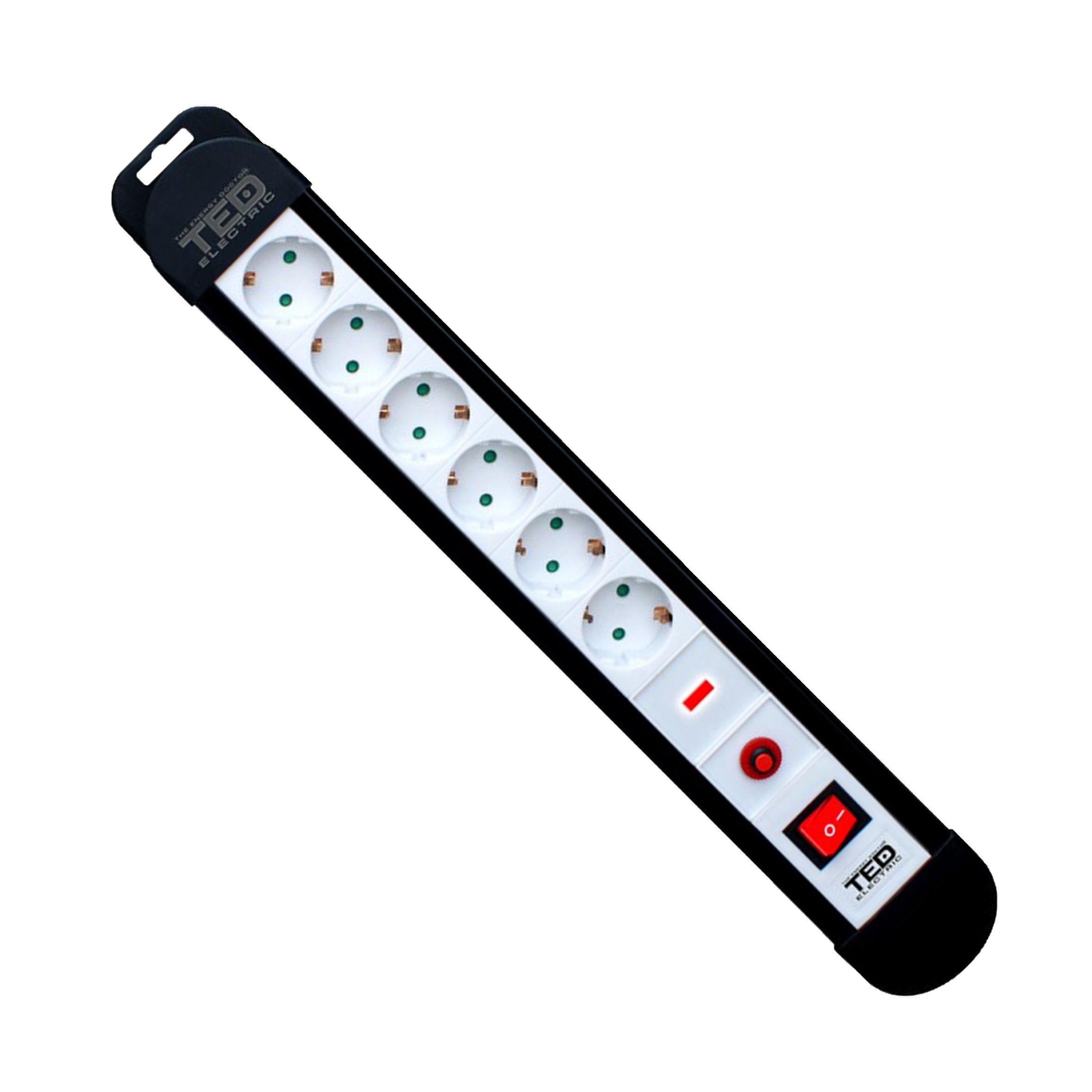 Prelungitor cu protectie 1,5 metri 6 prize schuko cu reset & led & switch cablu 3x1,5mm TED000910 (1/20) DZ086782