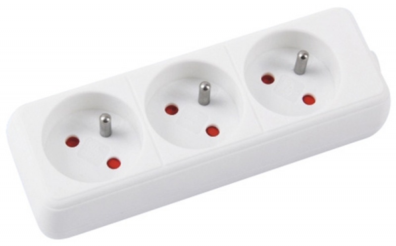 Prelungitoare, Prelungitor cu 3 prize, cablu 1.5 metri, Office Products - alb - vectordirect.ro