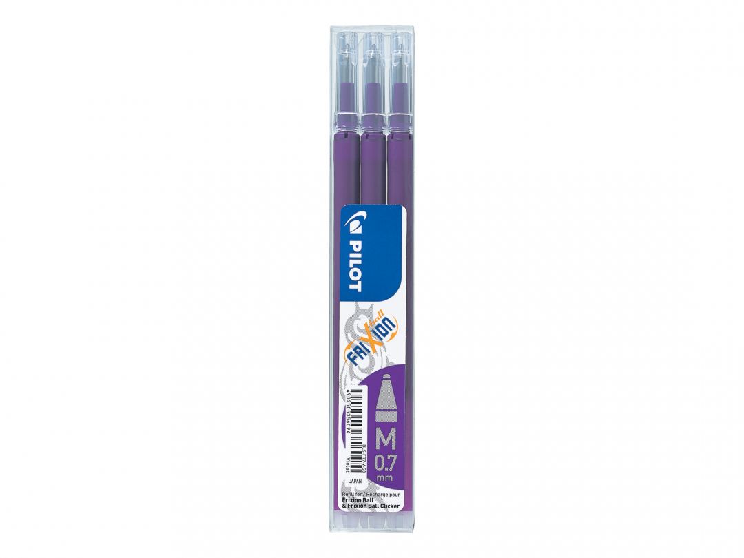 Pilot, Rezerva roller PILOT Frixion, 0,7mm, 3buc/set - violet - vectordirect.ro