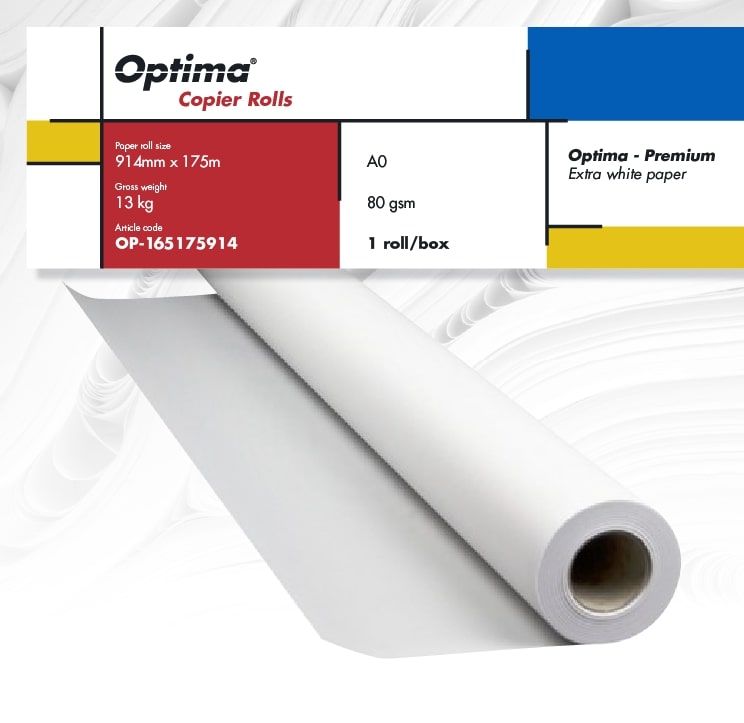 Reduceri finale, Rola Hârtie Copiator A0+ Optima Premium - 80gr, 914mm x 175m - vectordirect.ro
