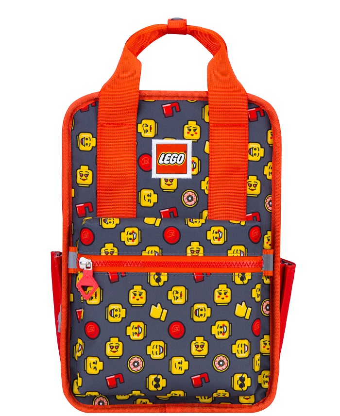 Rechizite scolare, Rucsac Casual LEGO Tribini Fun Small - design Heads and Cup - rosu - vectordirect.ro