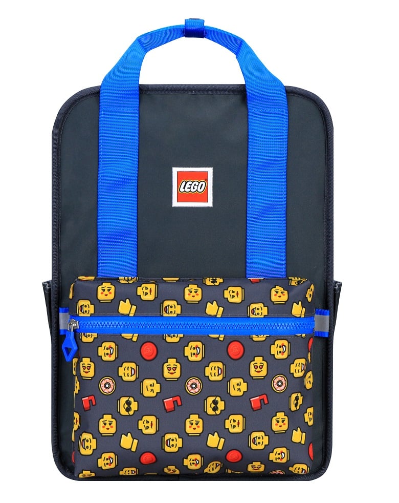 Toate produsele, Rucsac Casual LEGO Tribini Fun Large - design Heads and Cup - albastru - vectordirect.ro