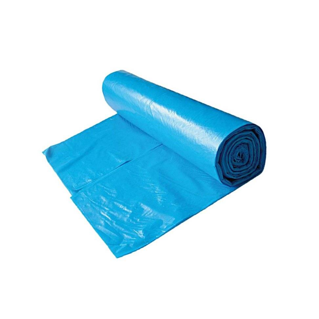 Resaco, Saci plastic reciclat, standard,  60L, cu snur, 60x70cm, 25 microni, 10buc/rola, RESACO - albastri - vectordirect.ro