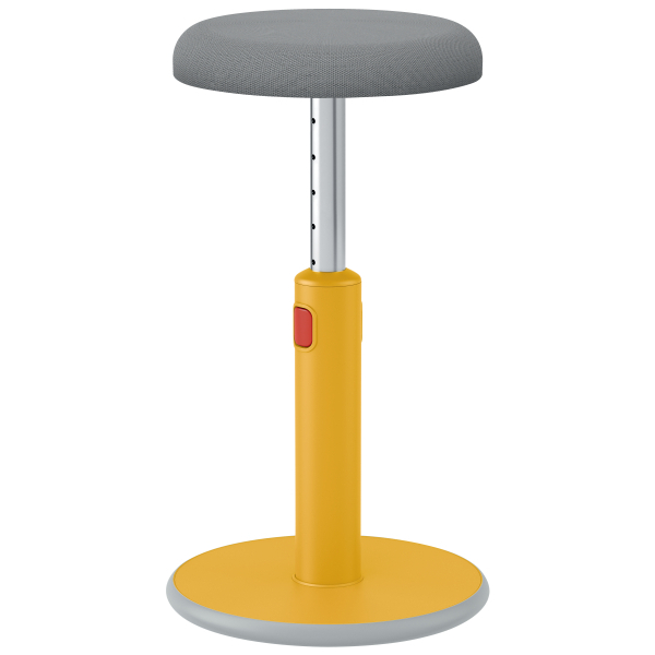 Campanie Leitz Ergo, Scaun ergonomic LEITZ Cosy, pozitie sezut/ in picioare, galben chihlimbar - vectordirect.ro