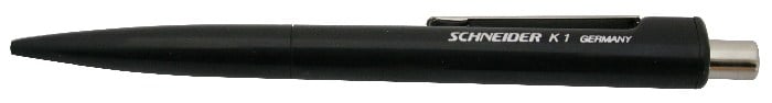 Pixuri Schneider, Pix SCHNEIDER K1, clema metalica, corp negru - scriere neagra - vectordirect.ro