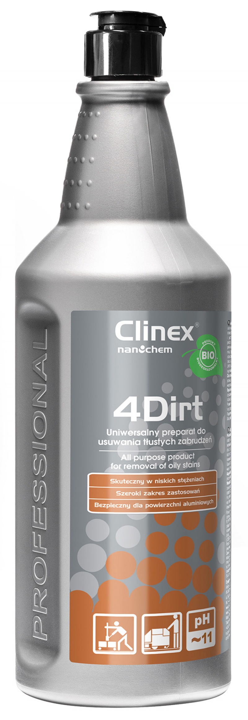 Clinex, Degresant Profesional CLINEX 4 Dirt - 1 Litru | Gata de Utilizare cu Pulverizator - vectordirect.ro