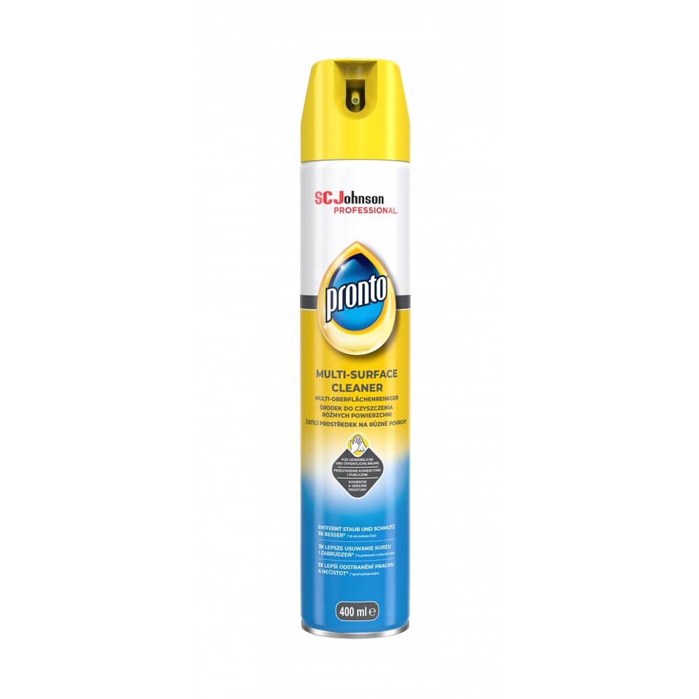 Pronto, PRONTO Multi Surface Cleaner, spray cu spuma pentru curatare, stralucire si intretinere suprafete di - vectordirect.ro