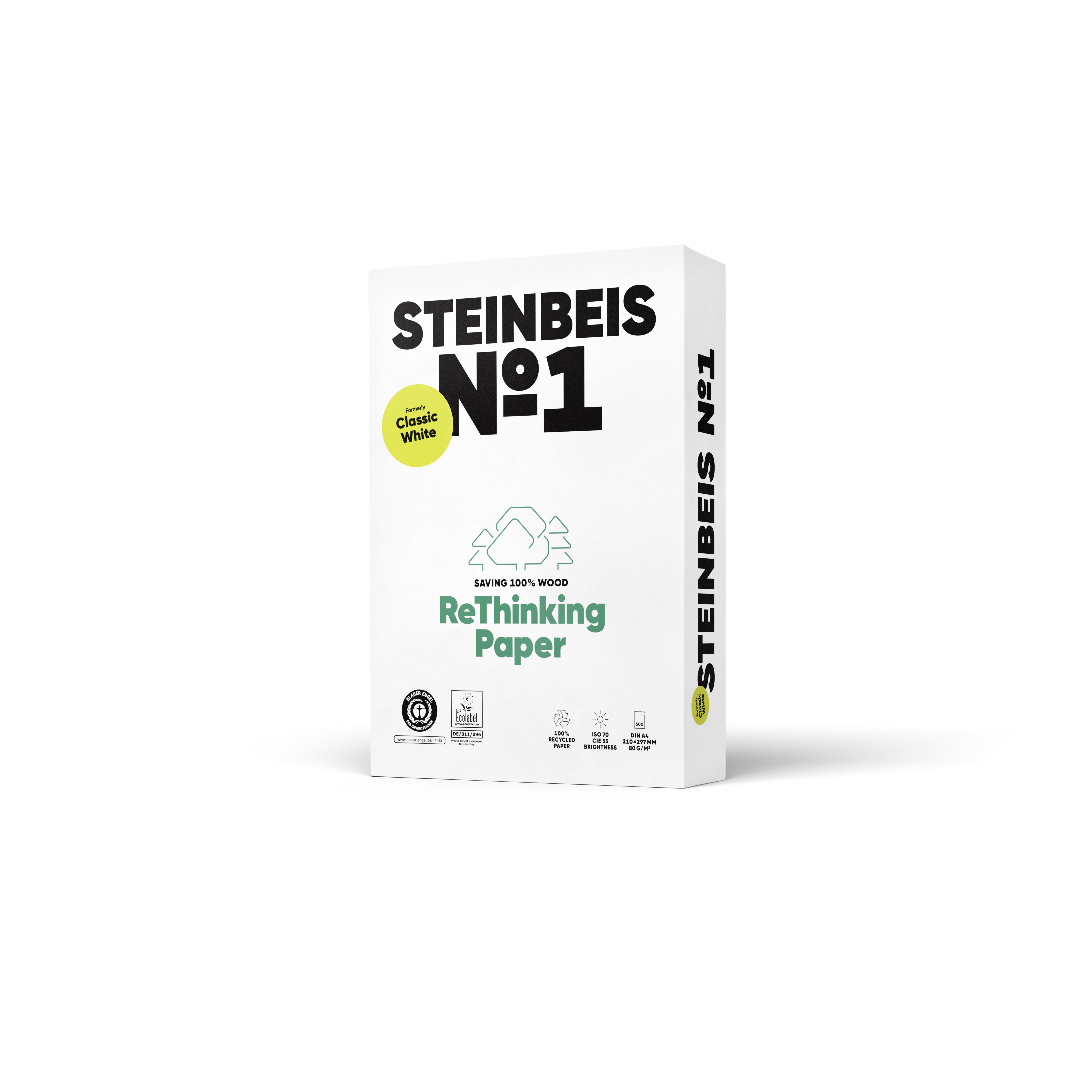 Steinbeis, Hartie reciclata A4, 80g, Steinbeis No.1, 500coli/top - vectordirect.ro