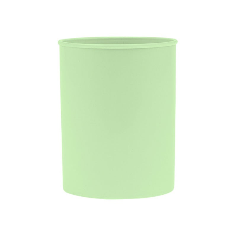 Suport plastic, cilindric, pentru instrumente de scris, D78mm, H-10cm, DONAU Life - verde pastel