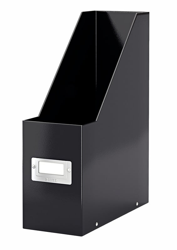 Leitz, Suport vertical LEITZ WOW Click & Store, pentru documente, carton laminat, A4, negru - vectordirect.ro