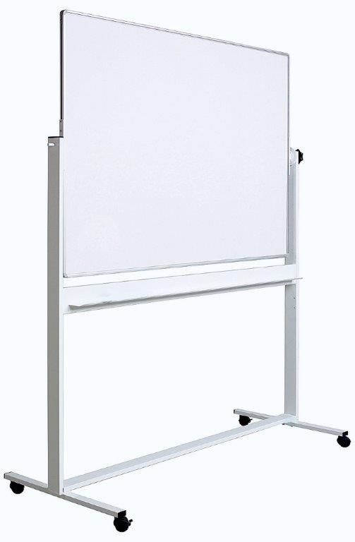Tabla Magnetica Mobila Optima 100x150 cm – Whiteboard Rotativ (Fata Dubla), Cadru Aluminiu