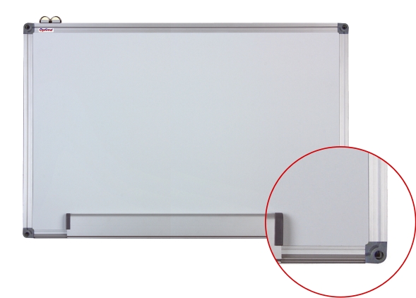 Table magnetice albe, Tabla magnetica 100x200 cm, alba cu rama din aluminiu Optima - vectordirect.ro
