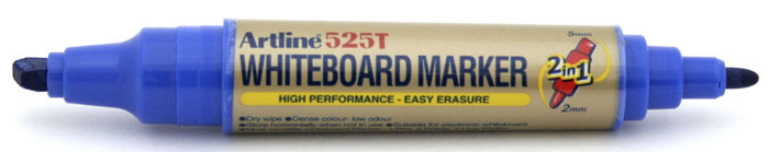Esselte power, Marker pentru tabla de scris ARTLINE 525T, doua capete - varf rotund 2.0mm/tesit 5.0mm - albastru - vectordirect.ro