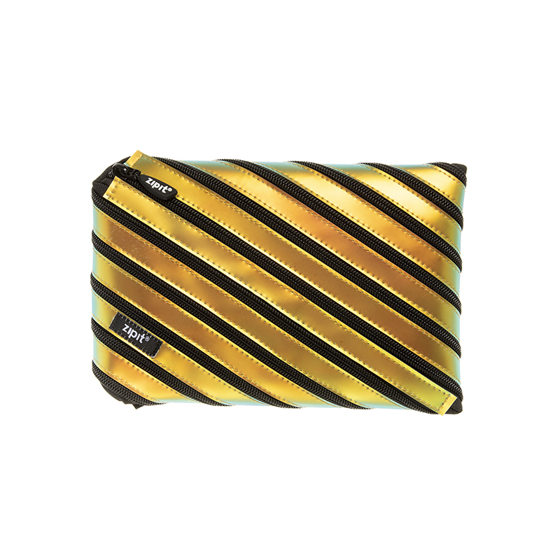 Rechizite scolare, Penar cu fermoar, ZIPIT Metallic Jumbo - aramiu - vectordirect.ro