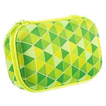 Rechizite scolare Zip..it Das, Penar cu fermoar, ZIPIT Colorz Storage box - triunghiuri verzi - vectordirect.ro