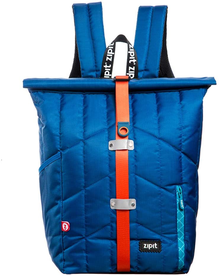 Rechizite scolare, Rucsac ZIPIT Puffer Premium - albastru cu banda rosie - vectordirect.ro